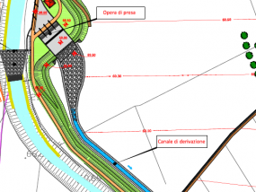 Bacino di laminazione sul torrente Timonchio a Caldogno