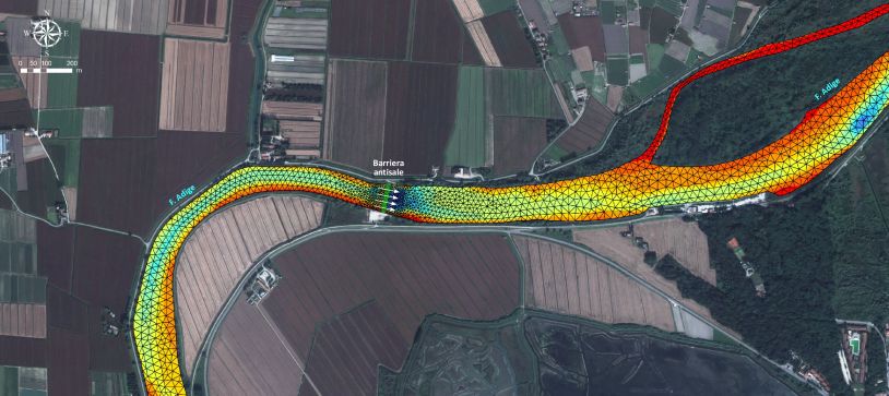 Modellazione della risalita del cuneo salino nel Fiume Adige