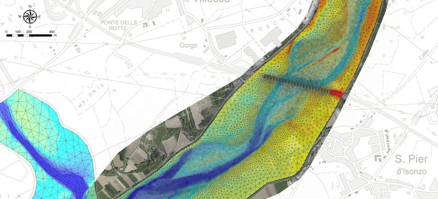 Modello idrodinamico a fondo mobile del Fiume Isonzo