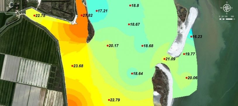 Misure di salinità e temperatura nella Laguna del Canarin
