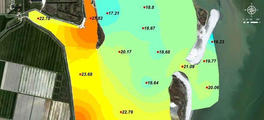 Misure di salinità e temperatura nella Laguna del Canarin
